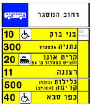 תחנת אוטובוסים ציבוריים ורכבים בקווי שירות.